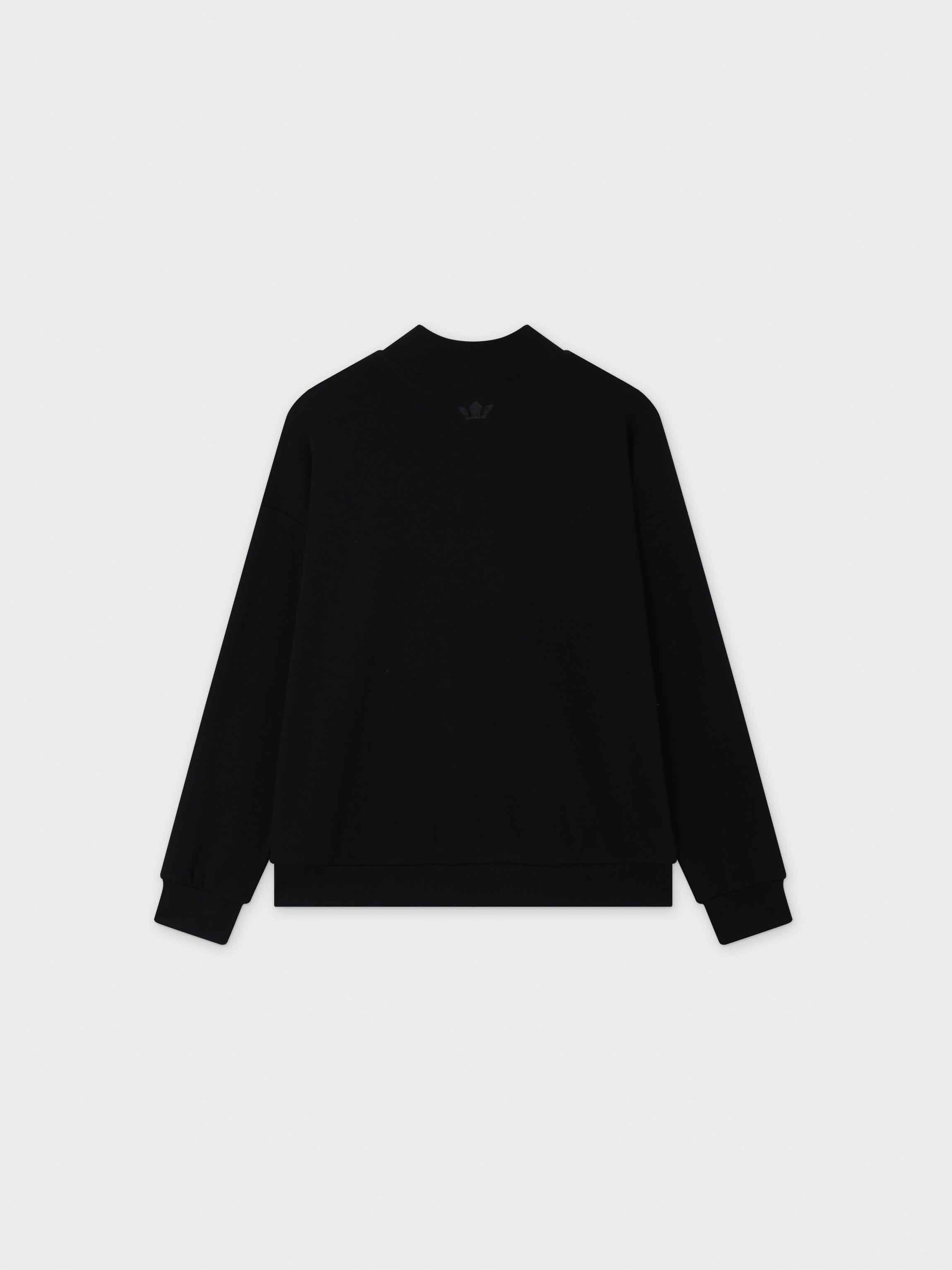 High Neck Sweatshirt-Black