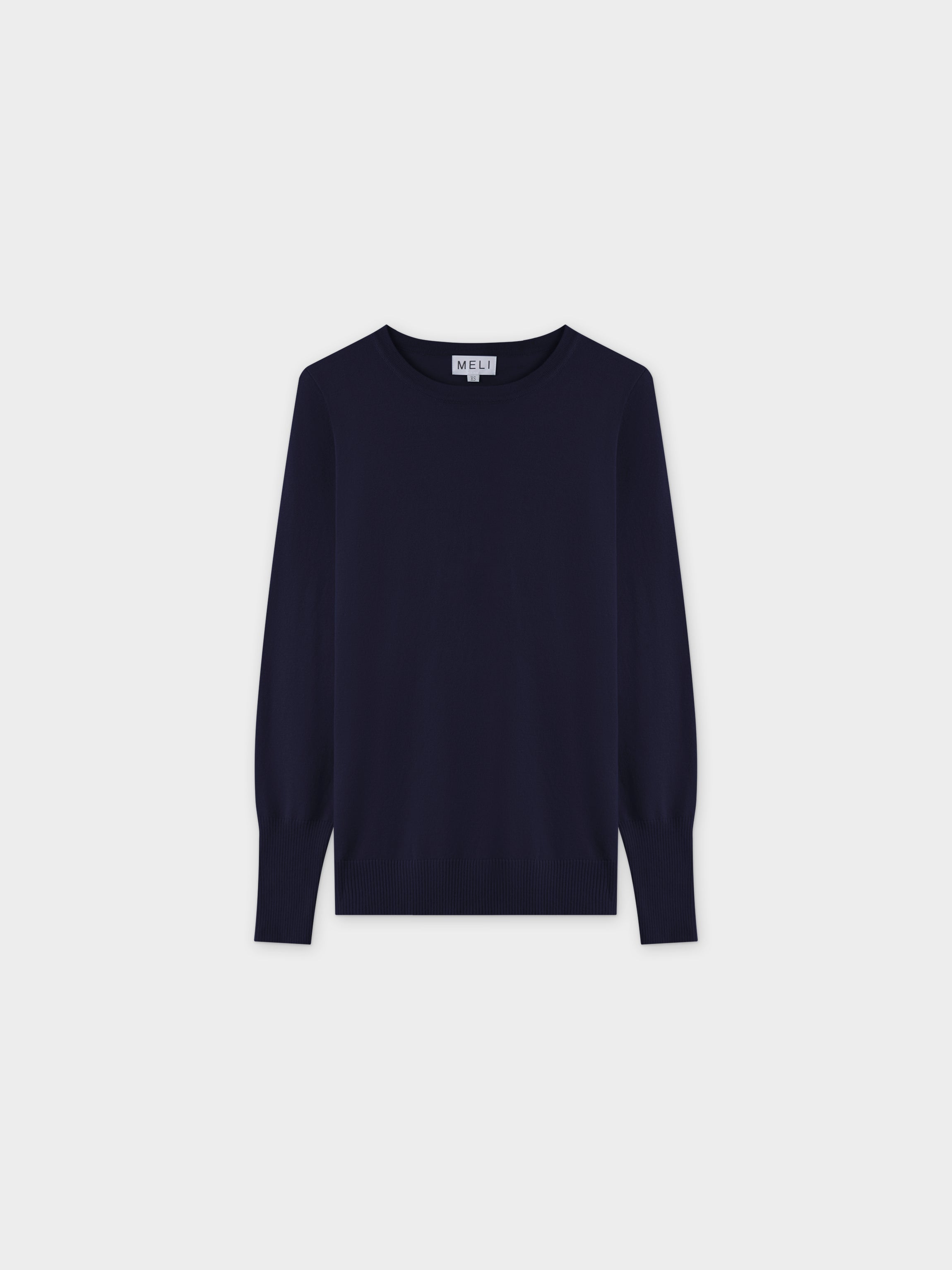 Basic Crew Sweater LS-Dark Navy