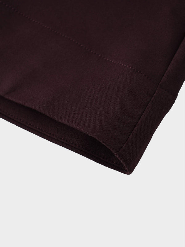 Basic A-Line Skirt-Brown