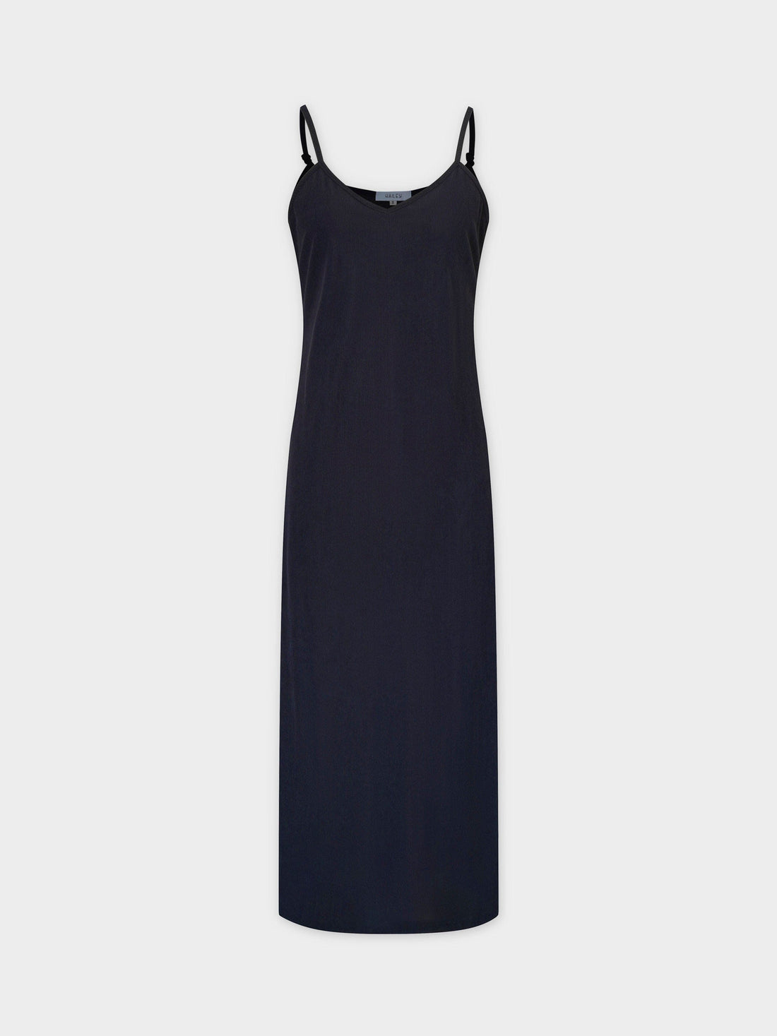 Corduroy Slip Dress-Black