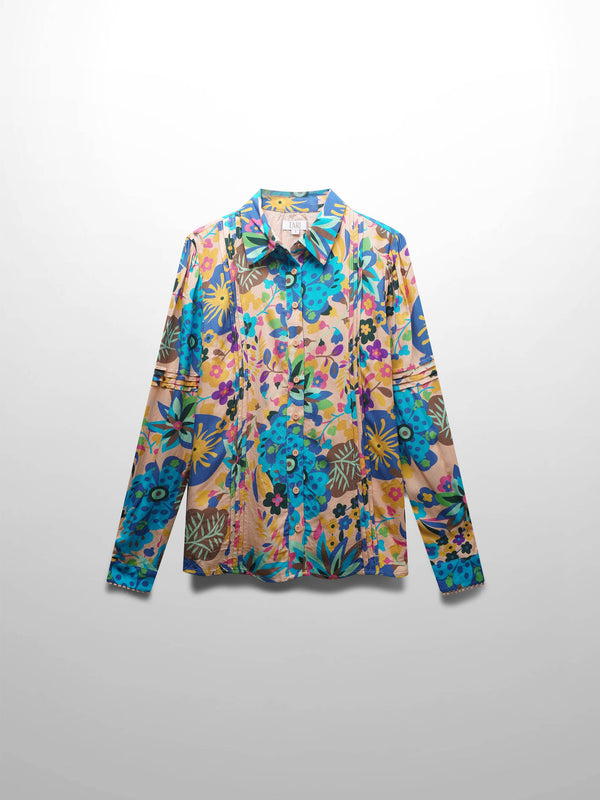 Pintuck Detail Blouse-Peach Craze