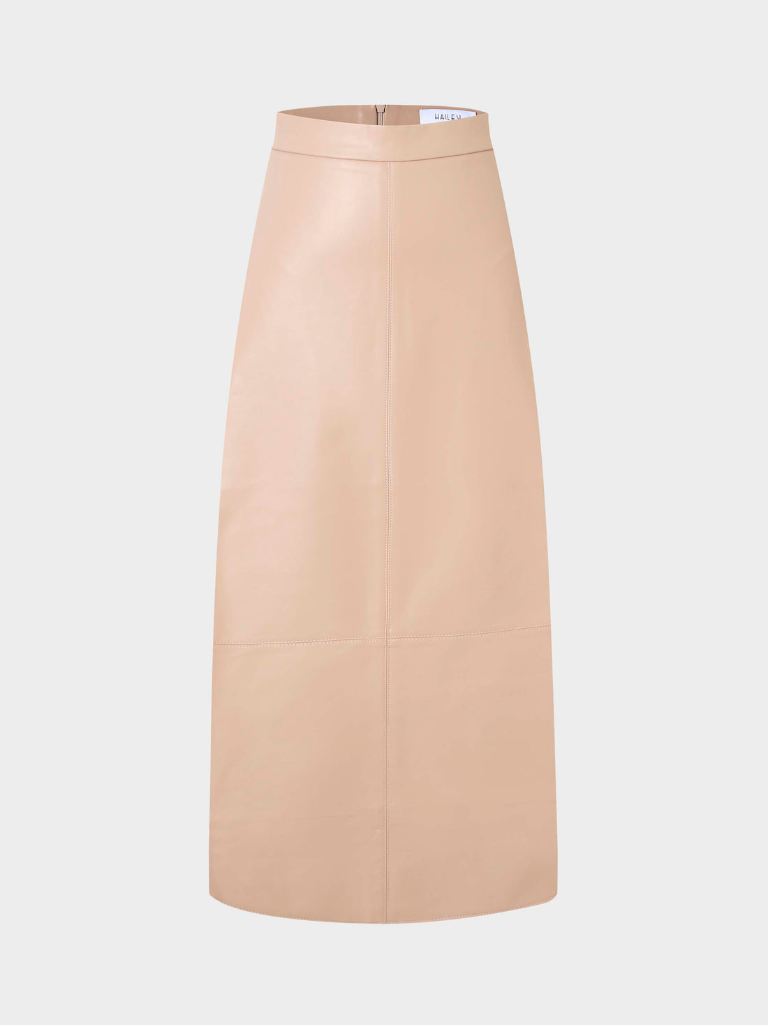 Leather A-Line Skirt-Peach