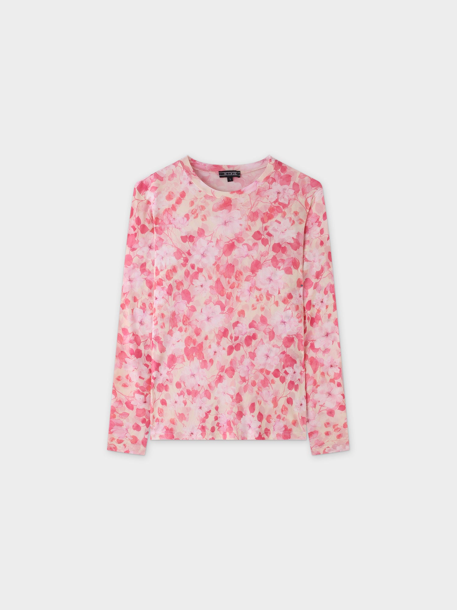 Top de malla floral-Floral rosa