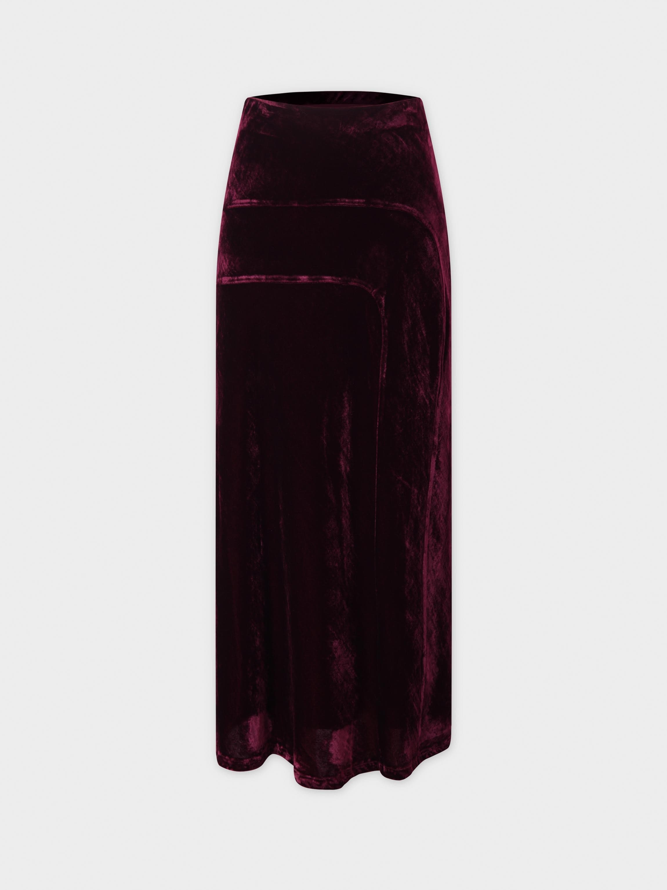 Burgundy pencil skirt velvet best sale