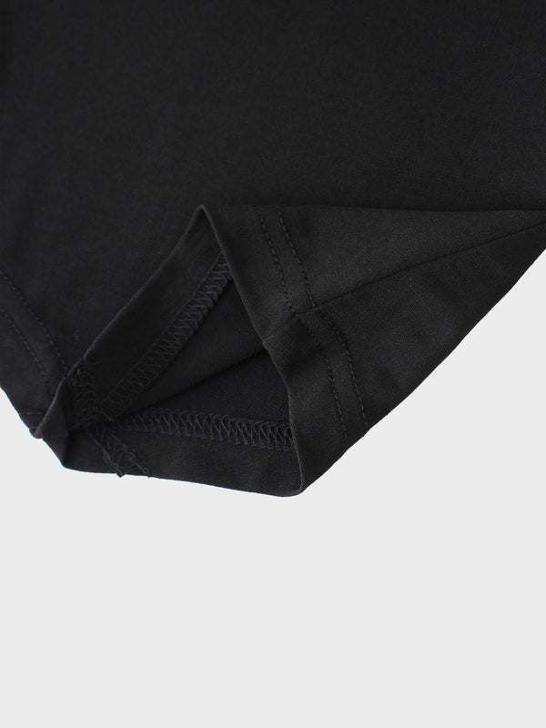 Mesh Ruffle Maxi Dress-Black