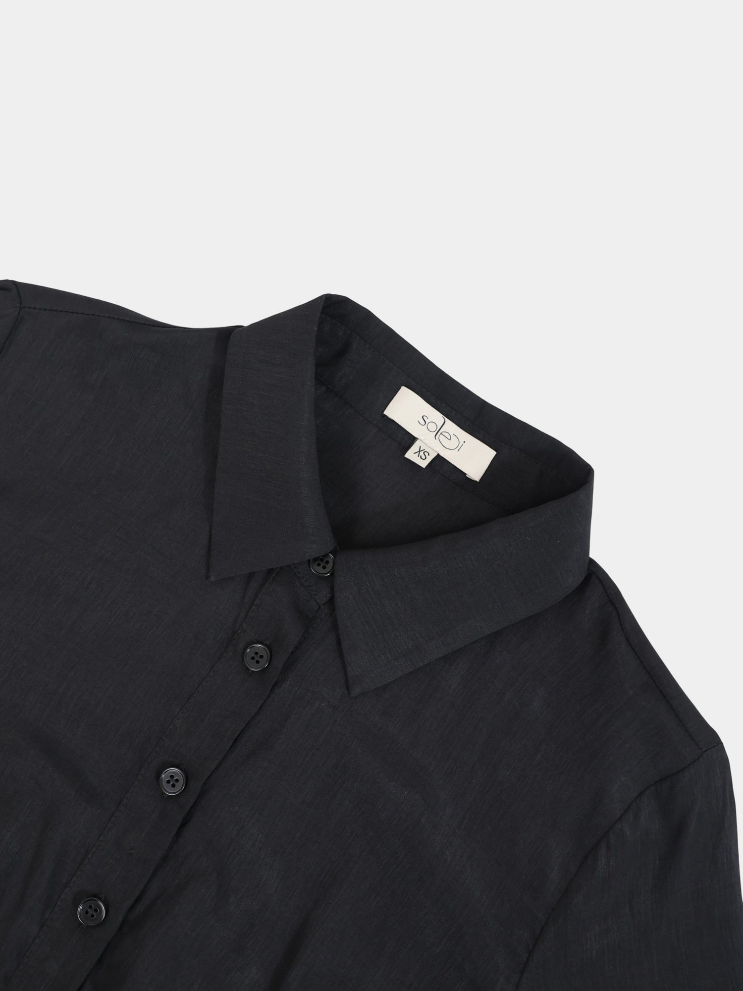 Prairie Bottom Shirt Dress-Black
