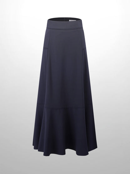 Bottom Flare Skirt-Navy