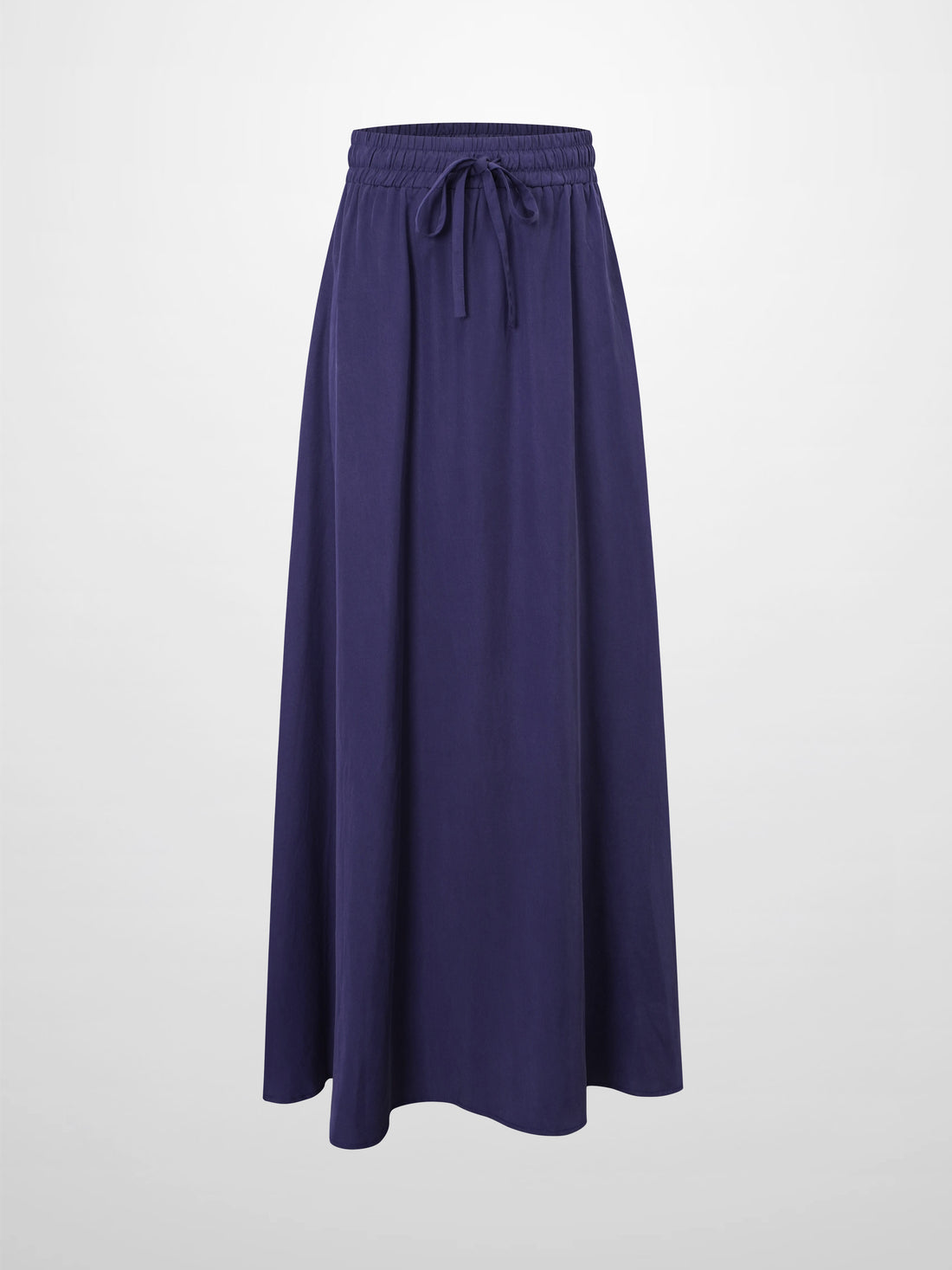 Drawstring Circle Skirt-Navy