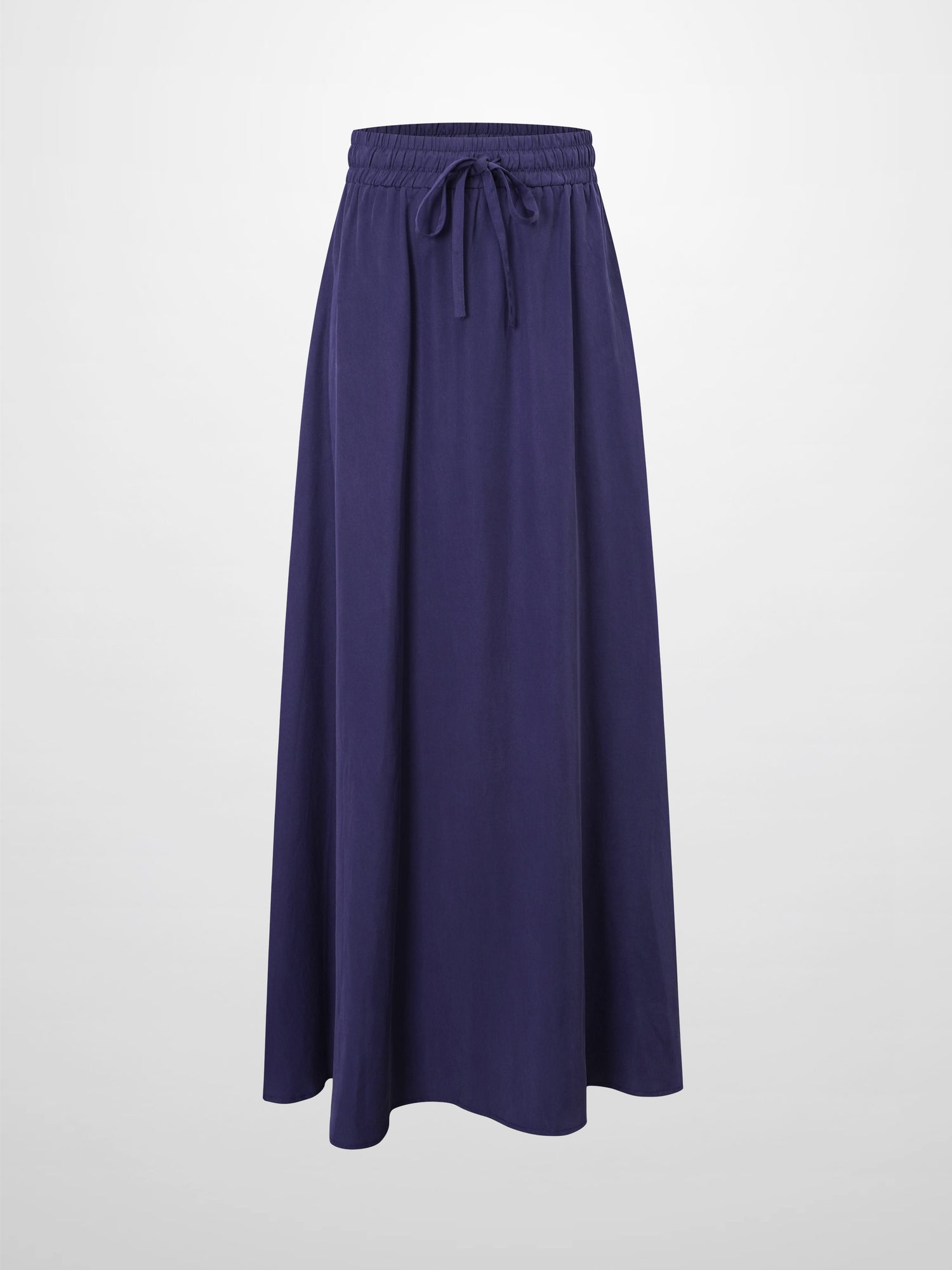 Drawstring Circle Skirt-Navy