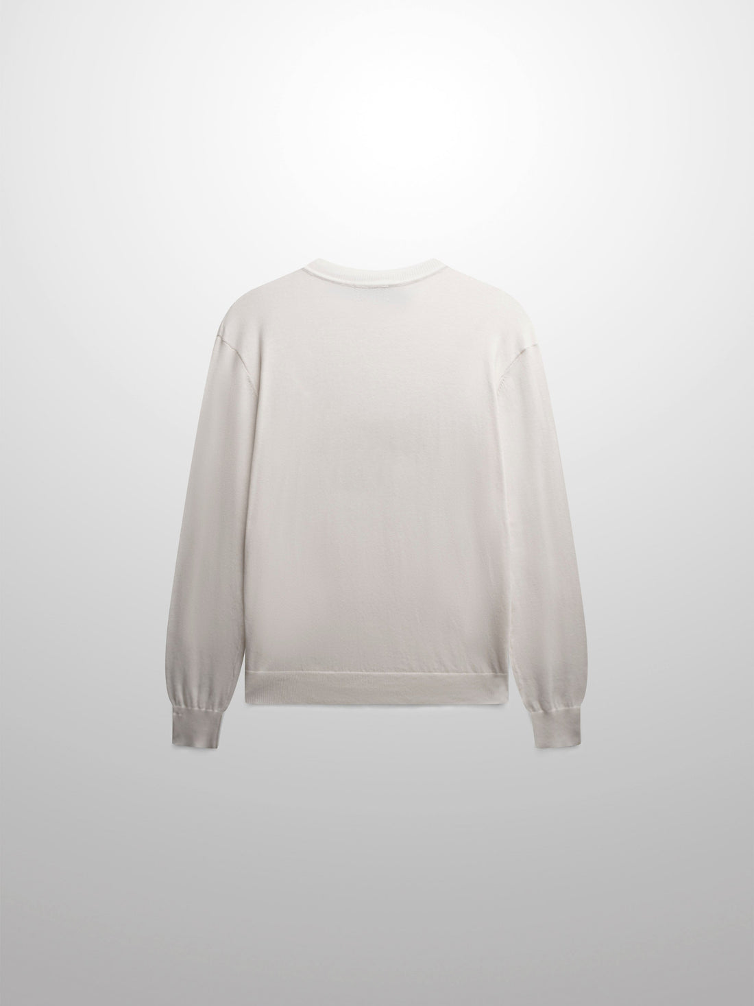 High V Lightweight Sweater-White