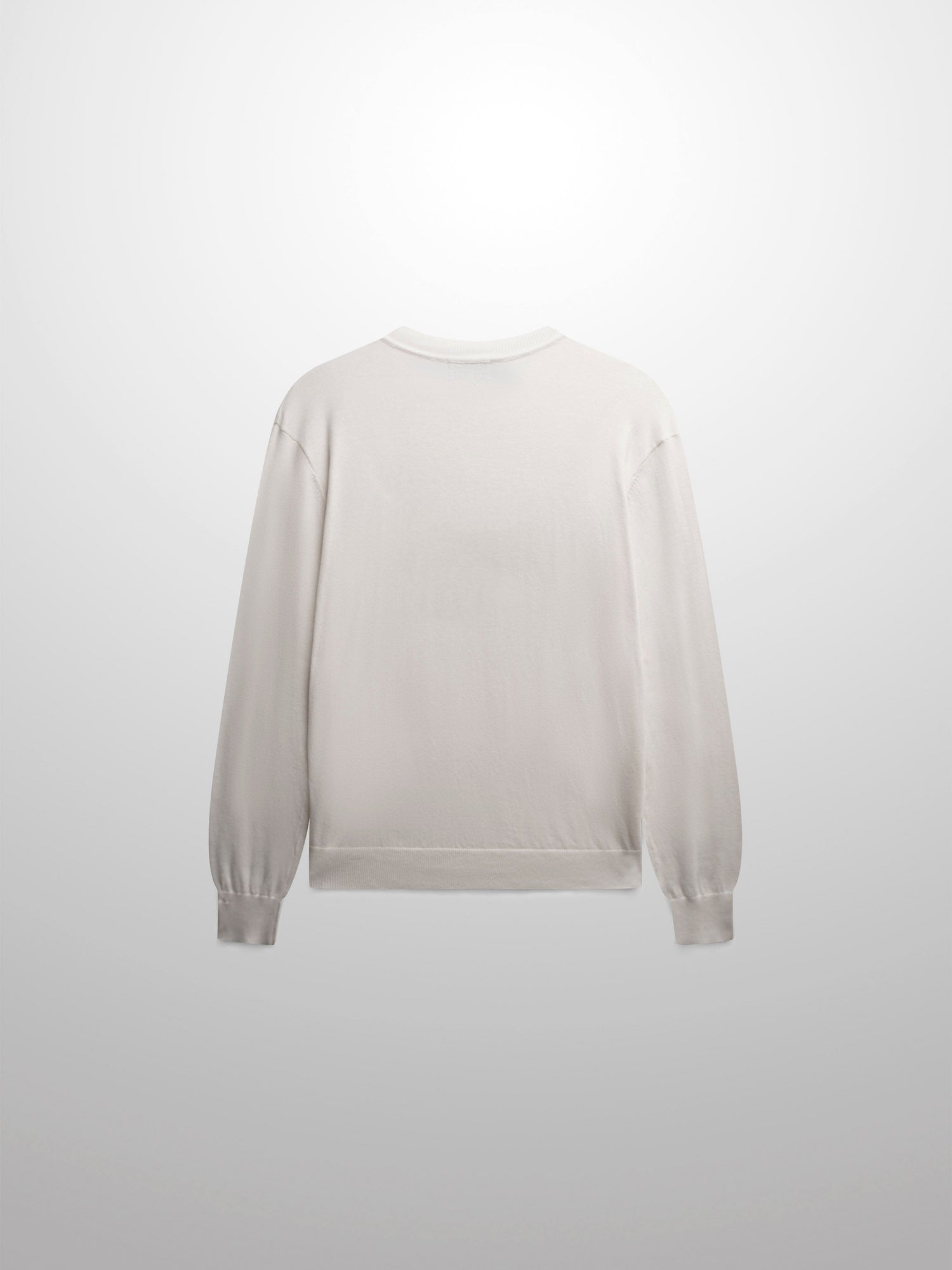 High V Lightweight Sweater-White