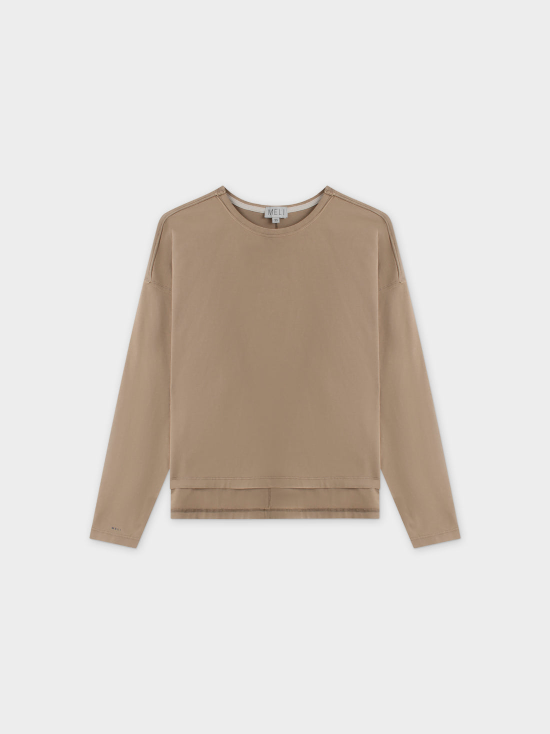 WASHED CROP TEE-TAN