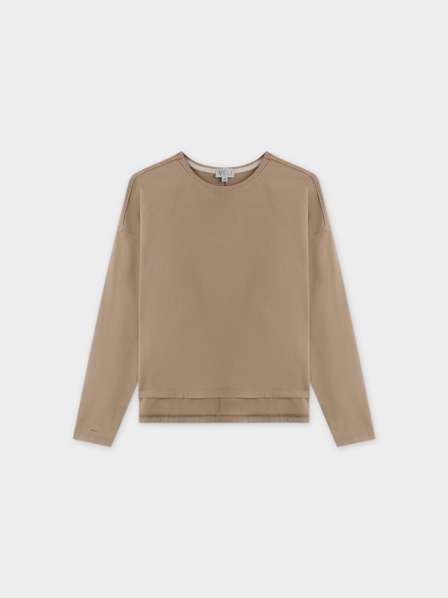 WASHED CROP TEE-TAN