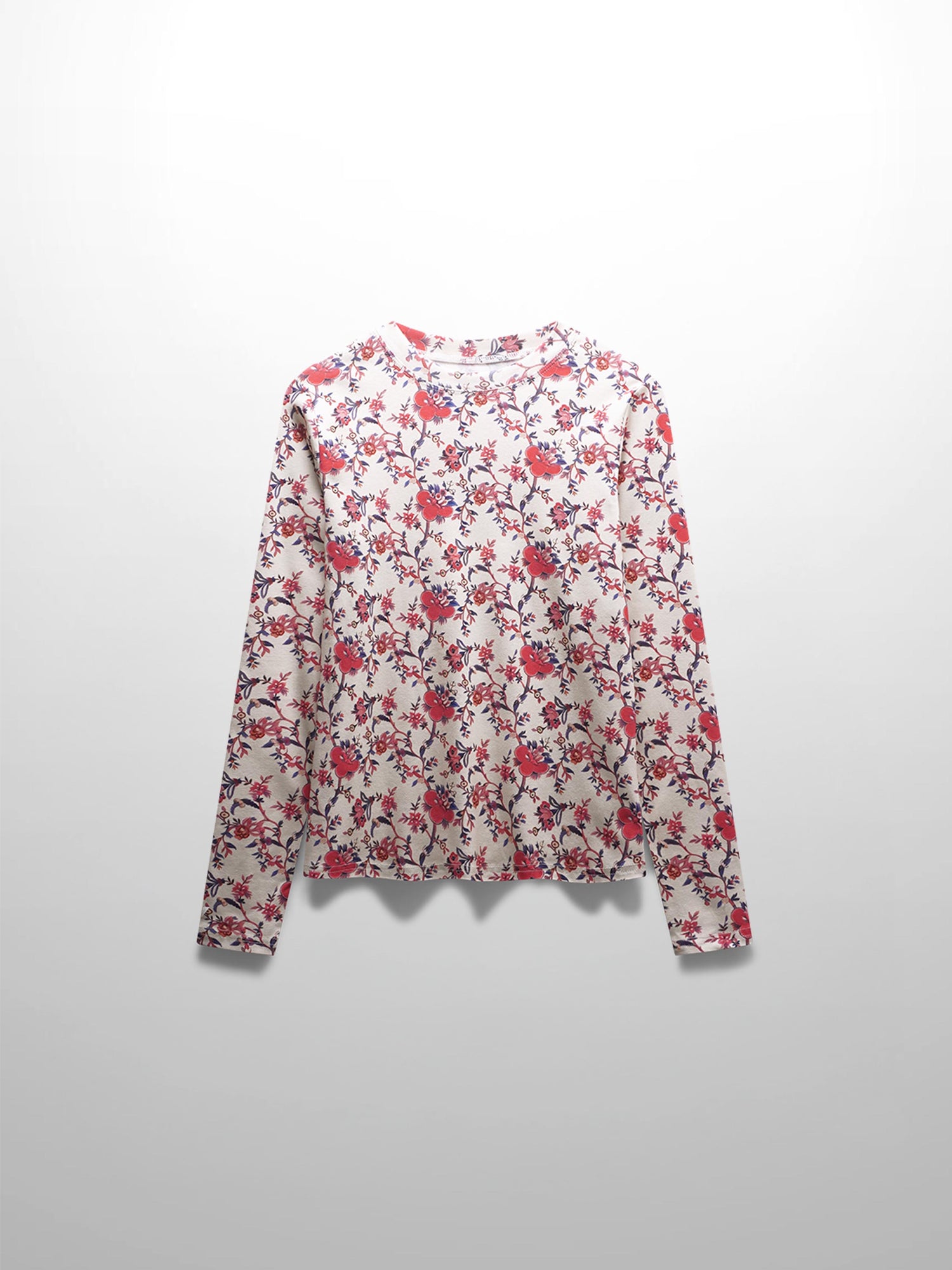 Basic Printed T-shirt-Vintage Floral