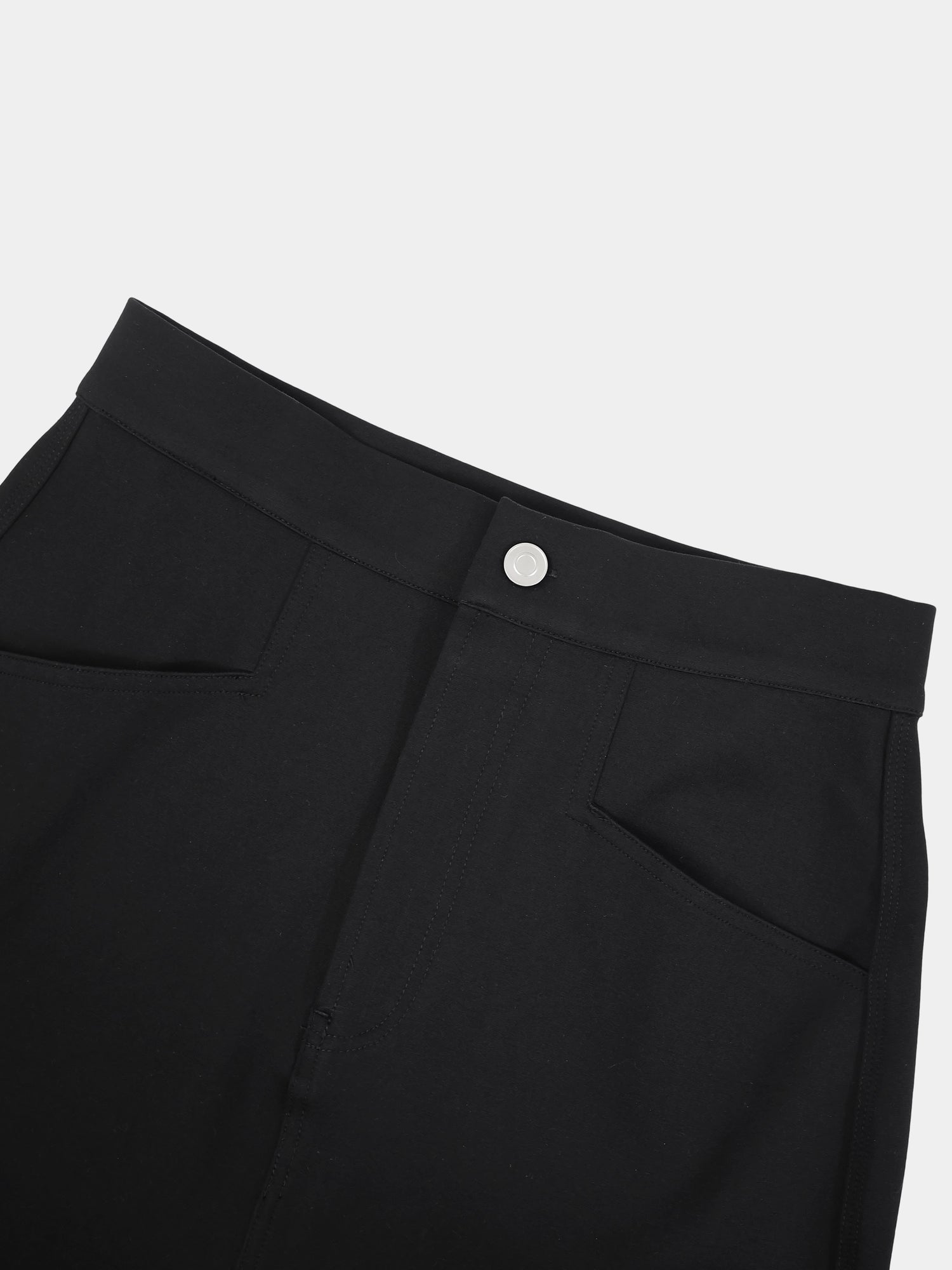 Straight Ponte Maxi Skirt-Black