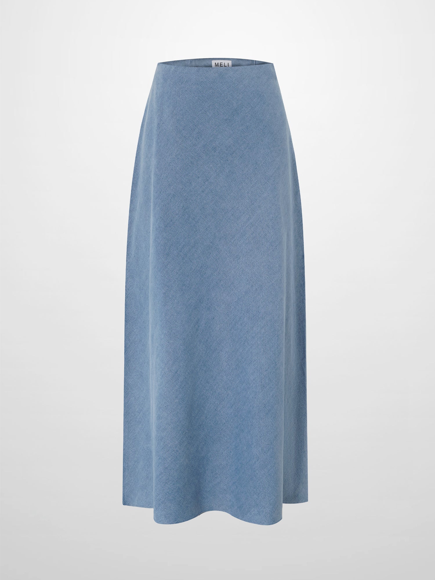 Classic Denim Skirt 37&quot;-Light Blue