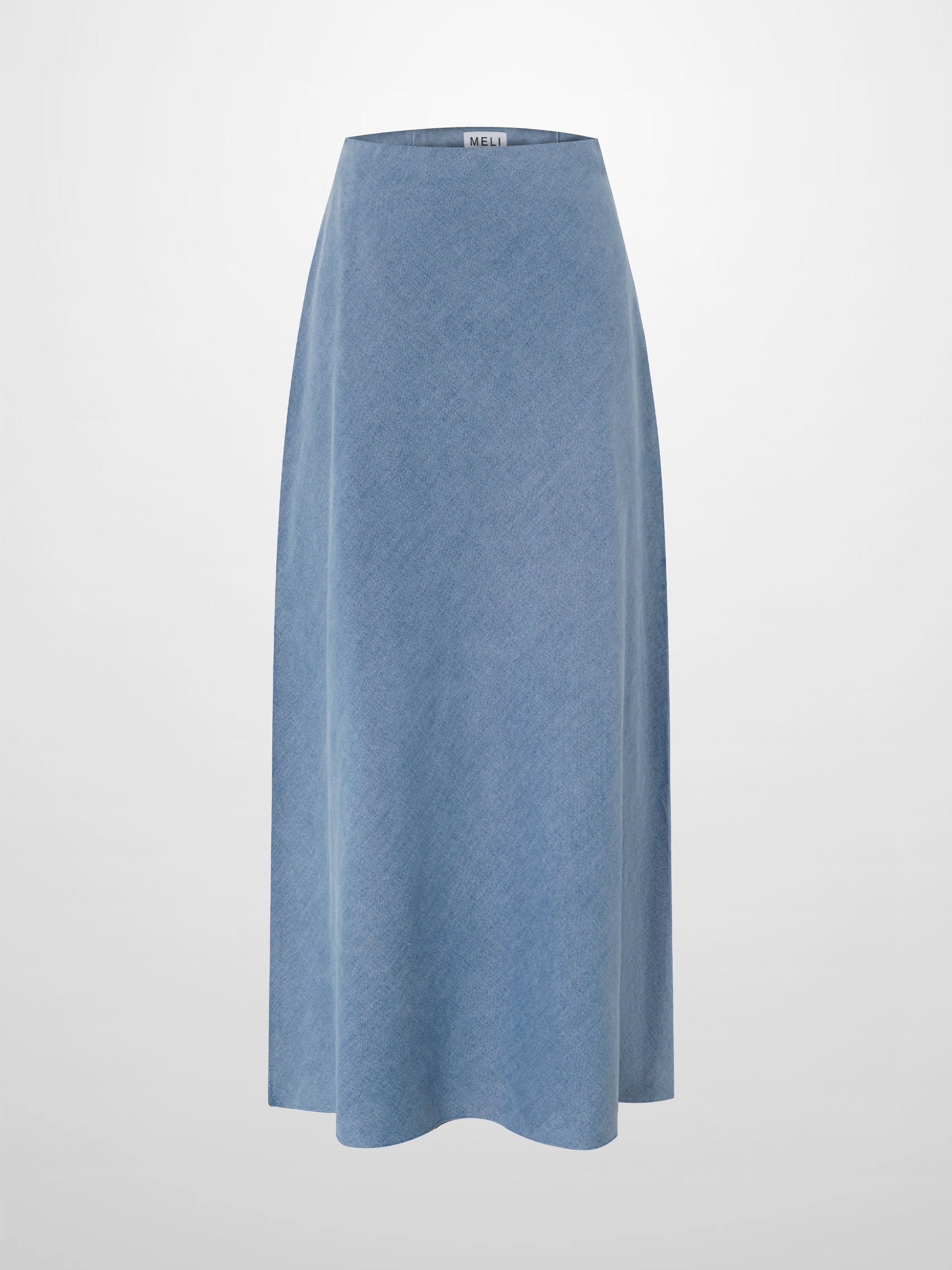 Classic Denim Skirt 37&quot;-Light Blue