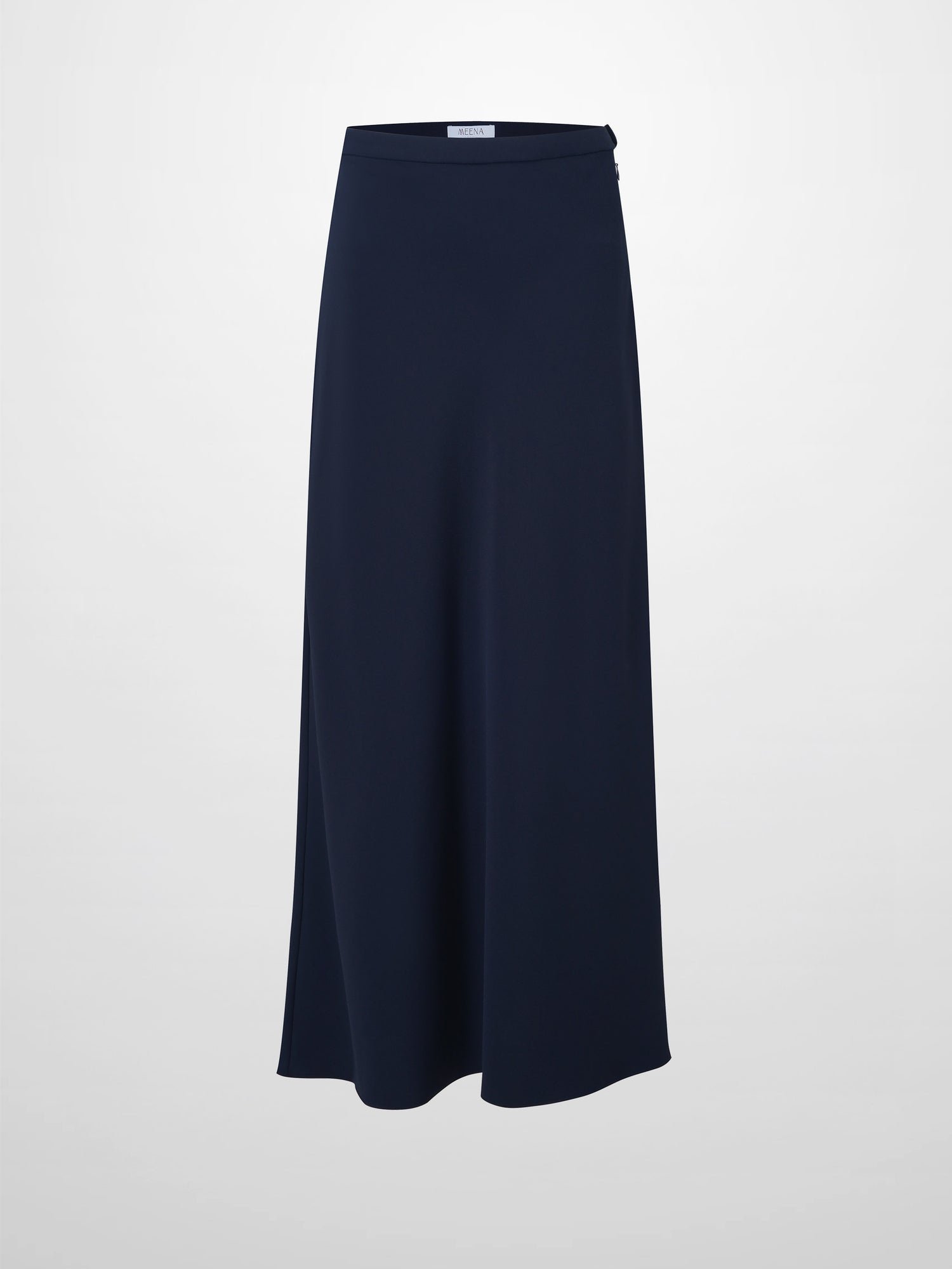 Crepe Flare Skirt-Navy