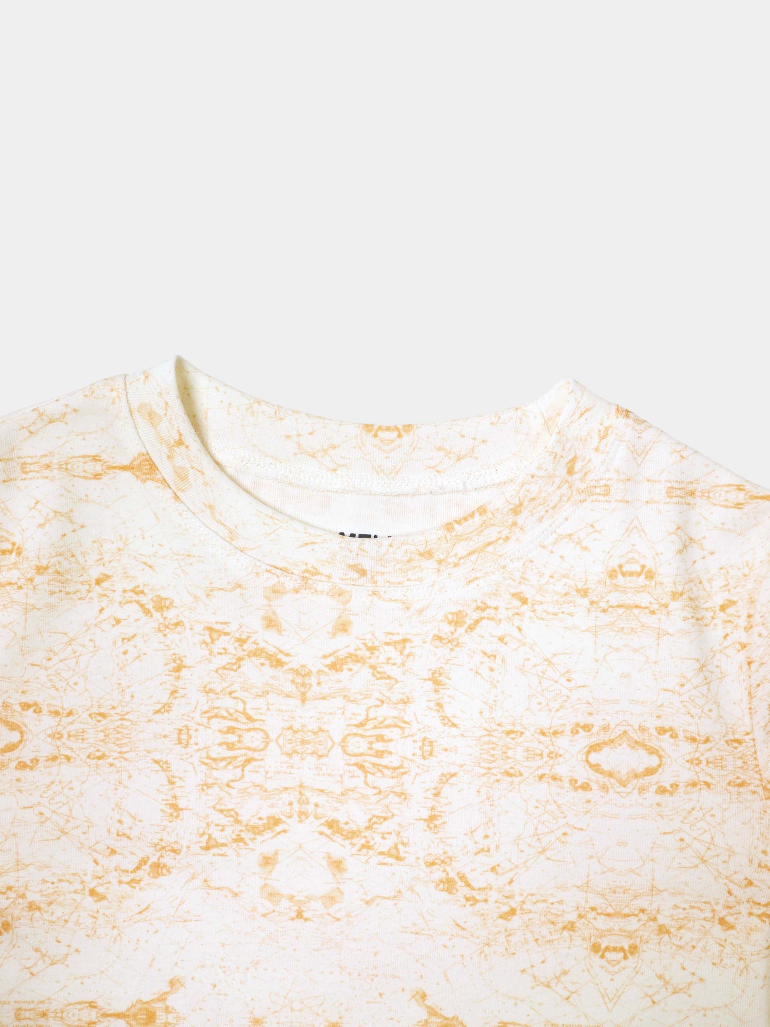 Basic Printed T-shirt-Peach World Map