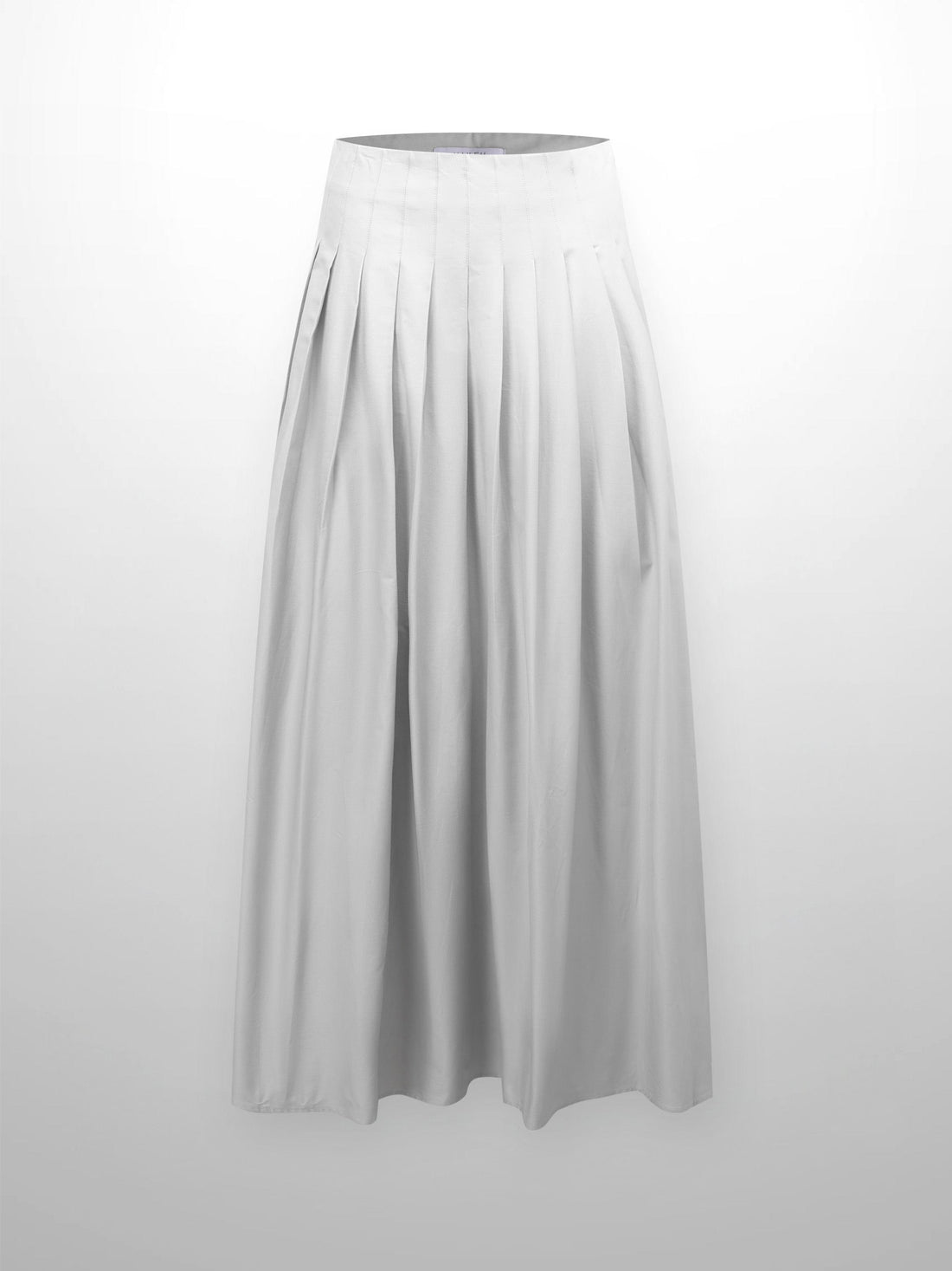 Full Pleated Skirt-Ice Grey