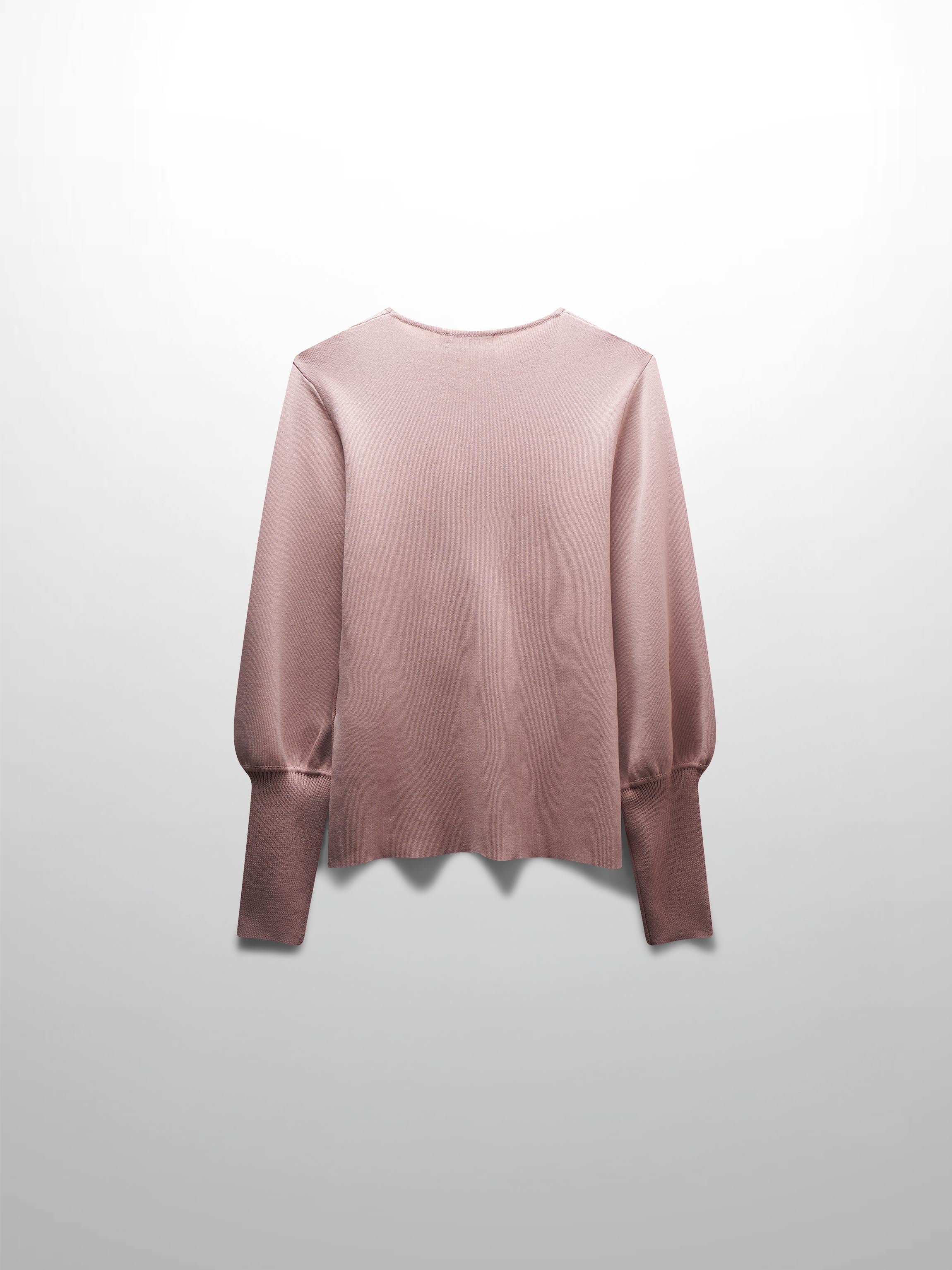 High Cuff Sweater-Blush