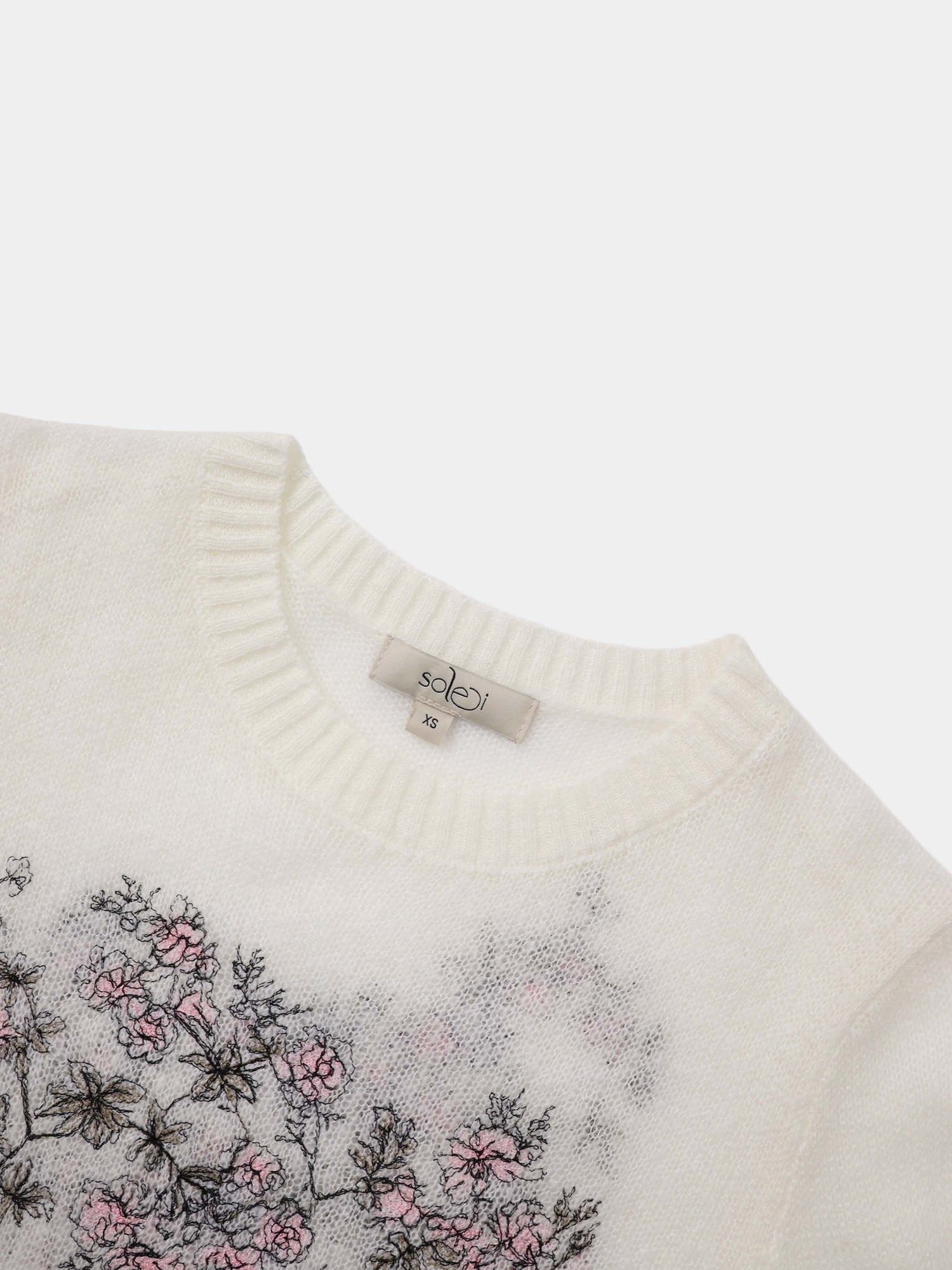 Floral Motif Sweater - Soft Floral