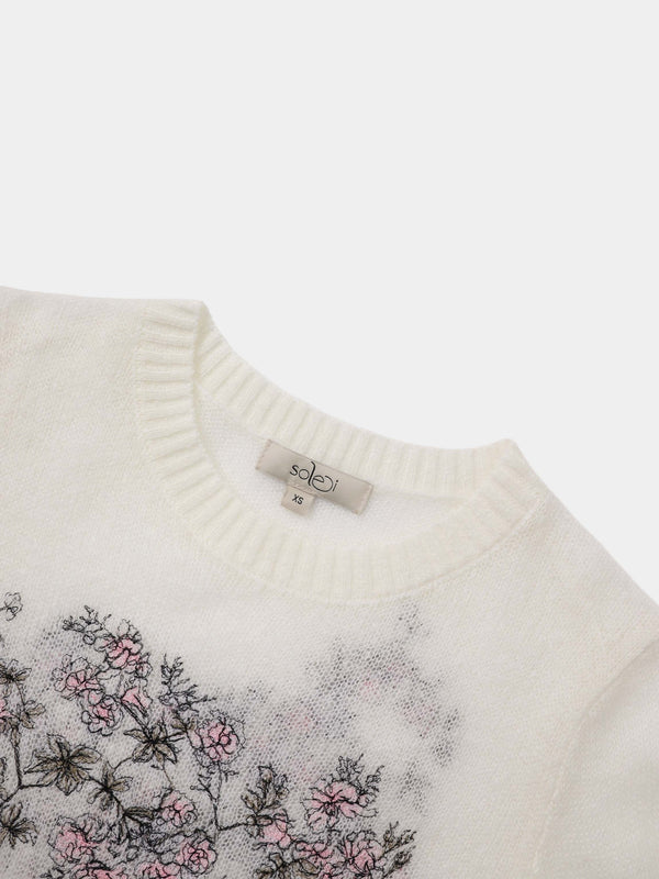 Floral Motif Sweater - Soft Floral