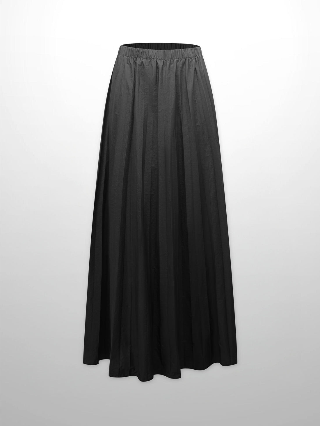 Nylon Circle Skirt-Black