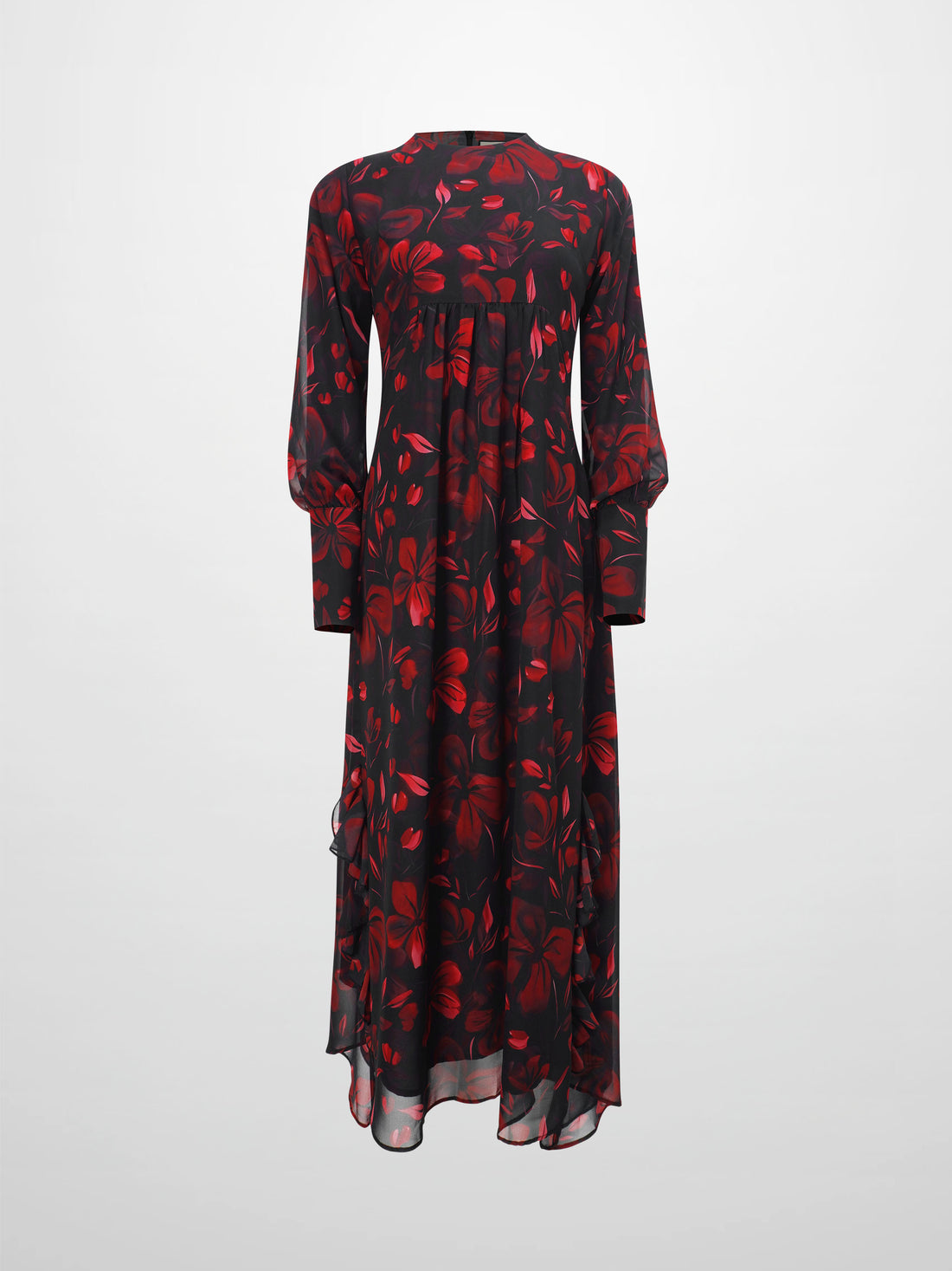 Asymmetrical Hem Dress-Spring Floral Bouquet