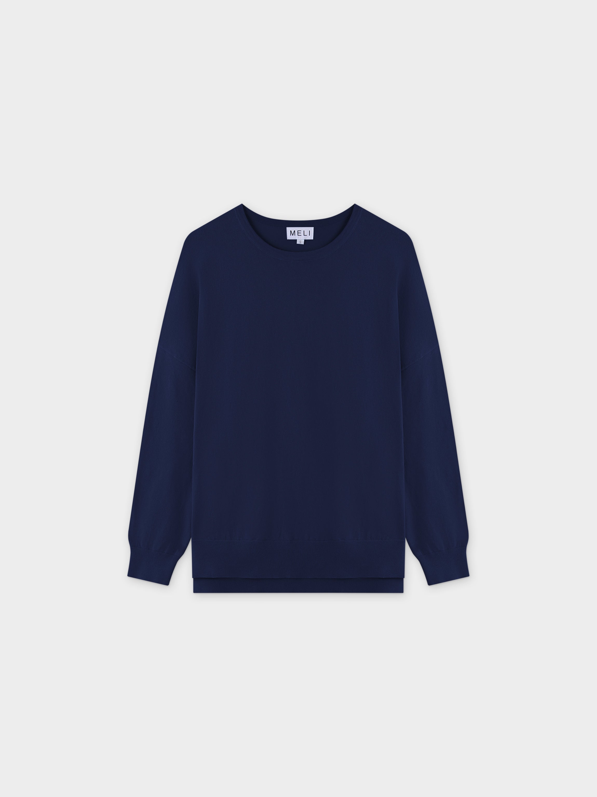 Oversized Lightweight Sweater-Navy