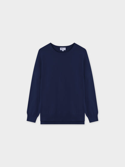 Oversized Lightweight Sweater-Navy