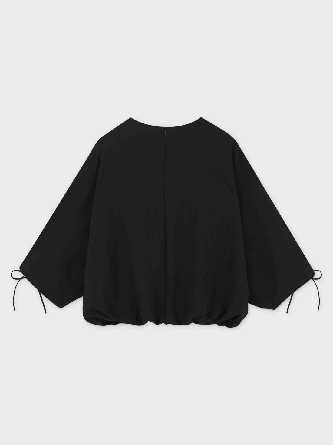 Textured Bubble Top-Black