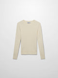 Crew Neck Cable Sweater-Ivory