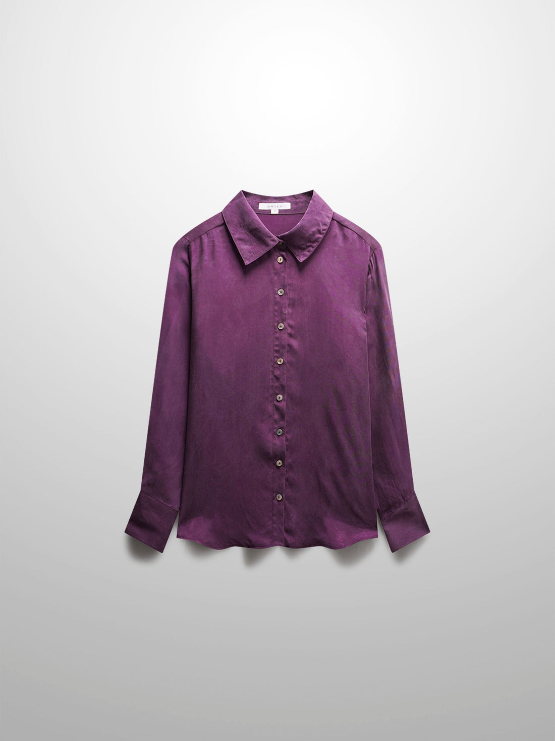 Cupro Blouse-Eggplant