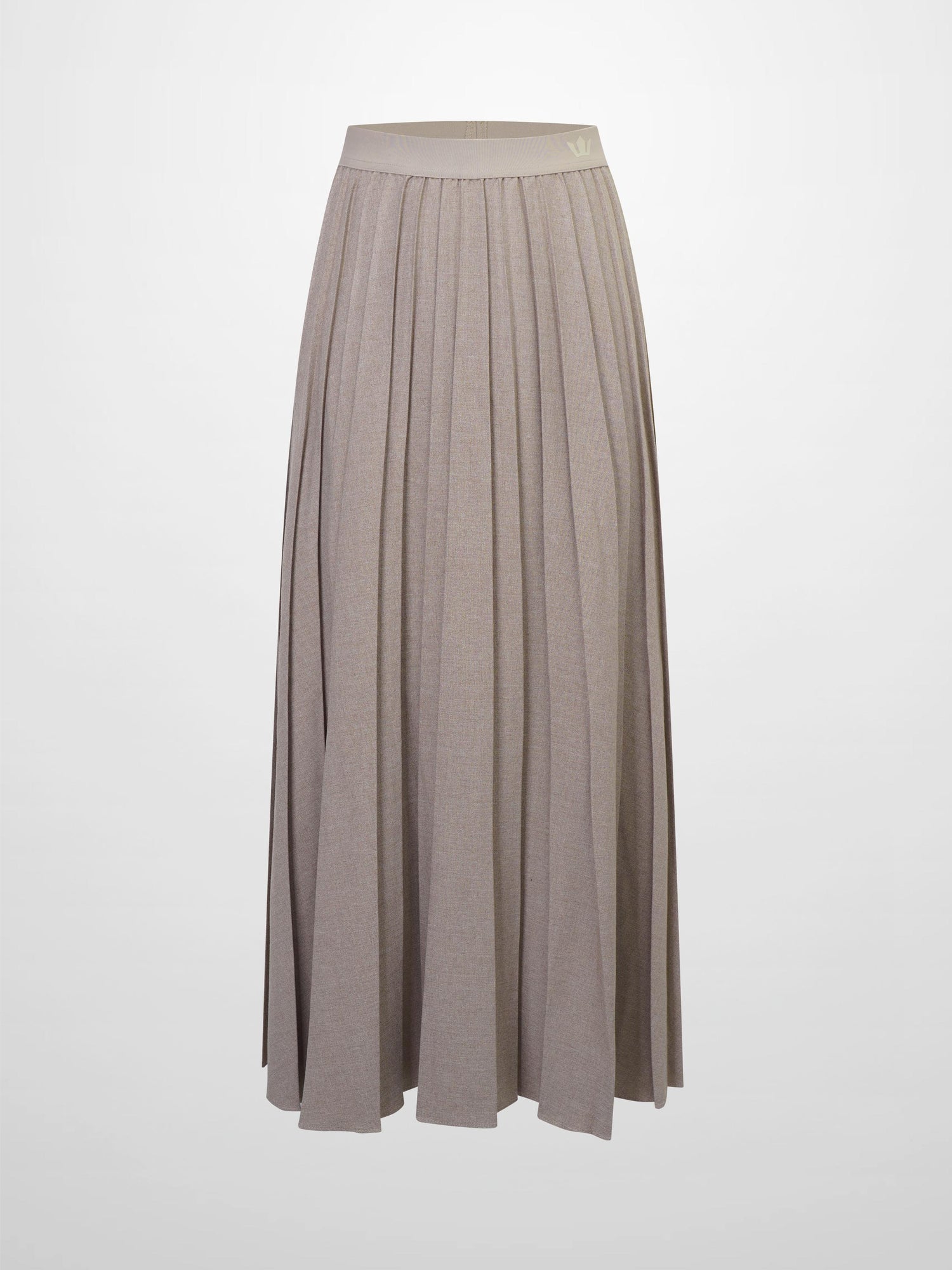 Marni Pleated Skirt 37&quot;-Mocha Mousse
