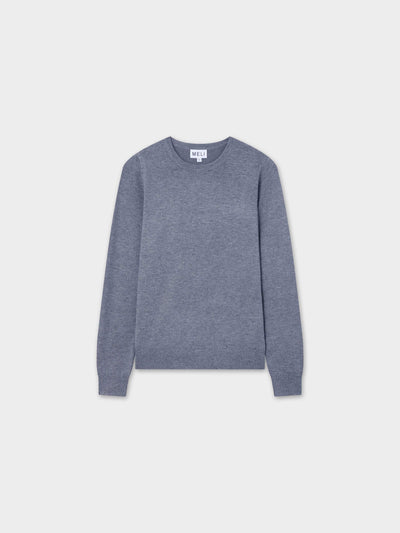 Basic Crew Sweater LS-Heathered Grey