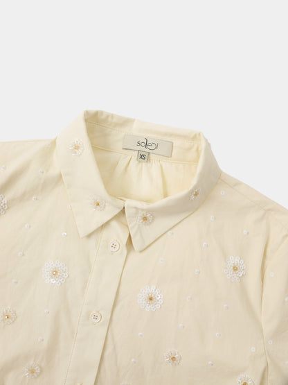 Embellished Blouse-Cream