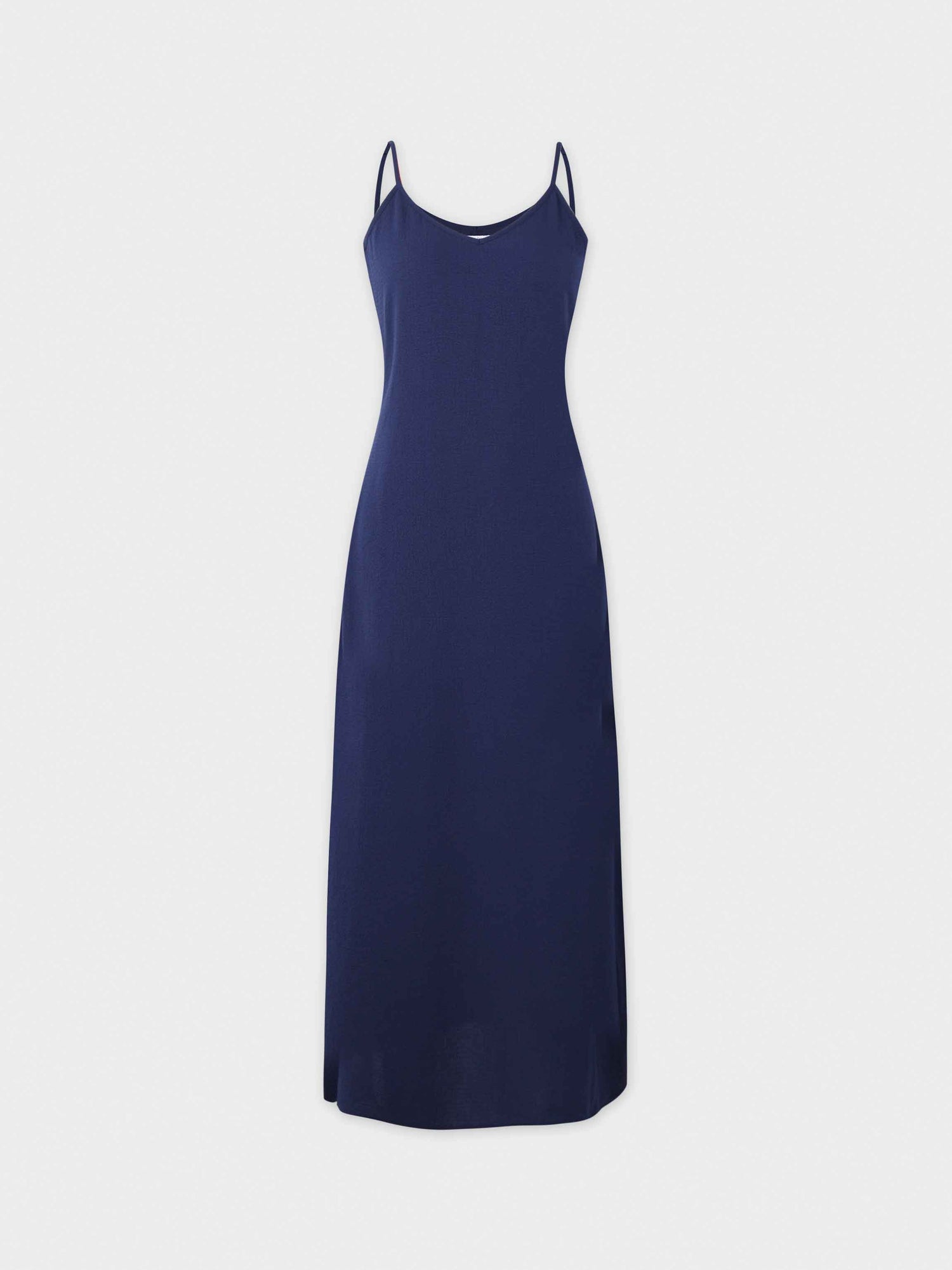 Textured Slip Dress-Navy