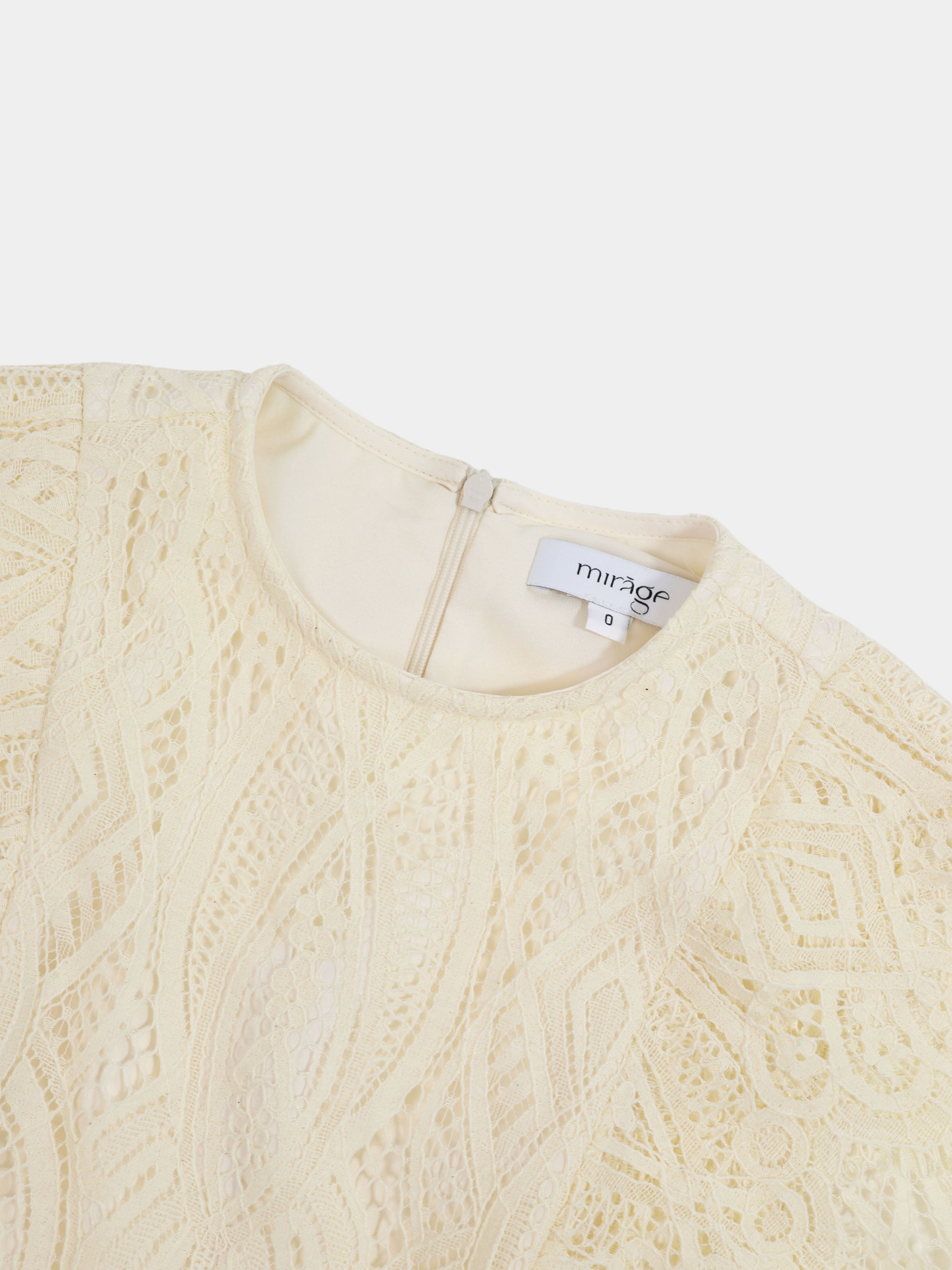 Lace Detail Dress-Ivory