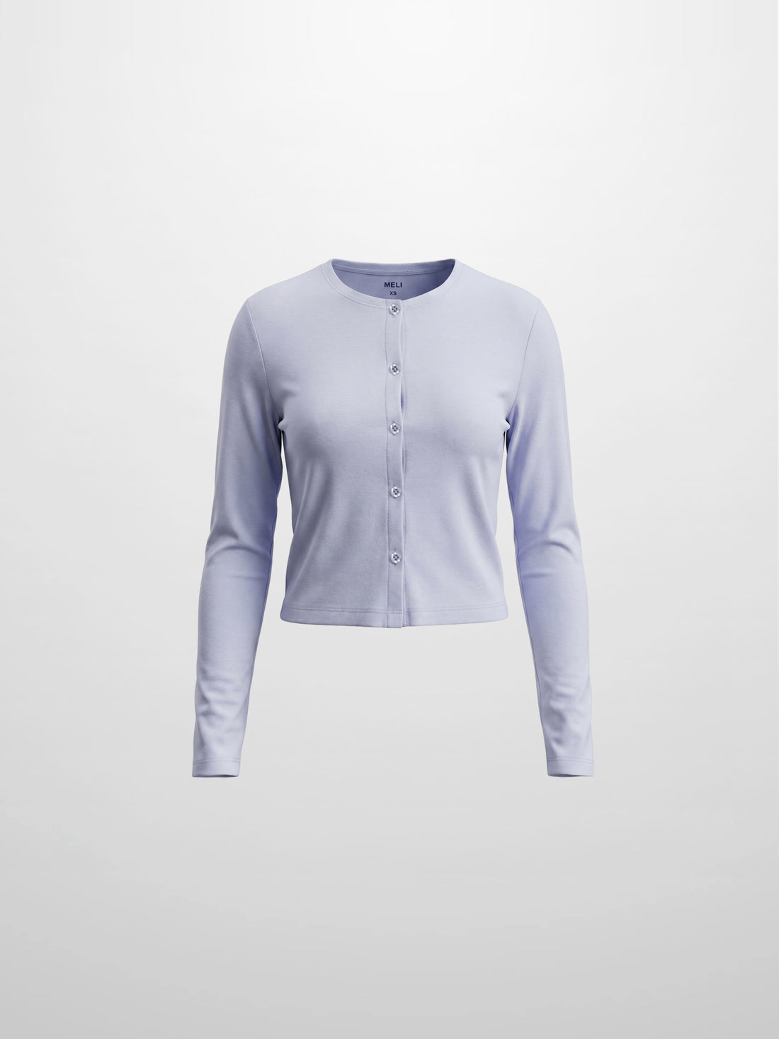 Crop T-Shirt Cardigan-Light Blue