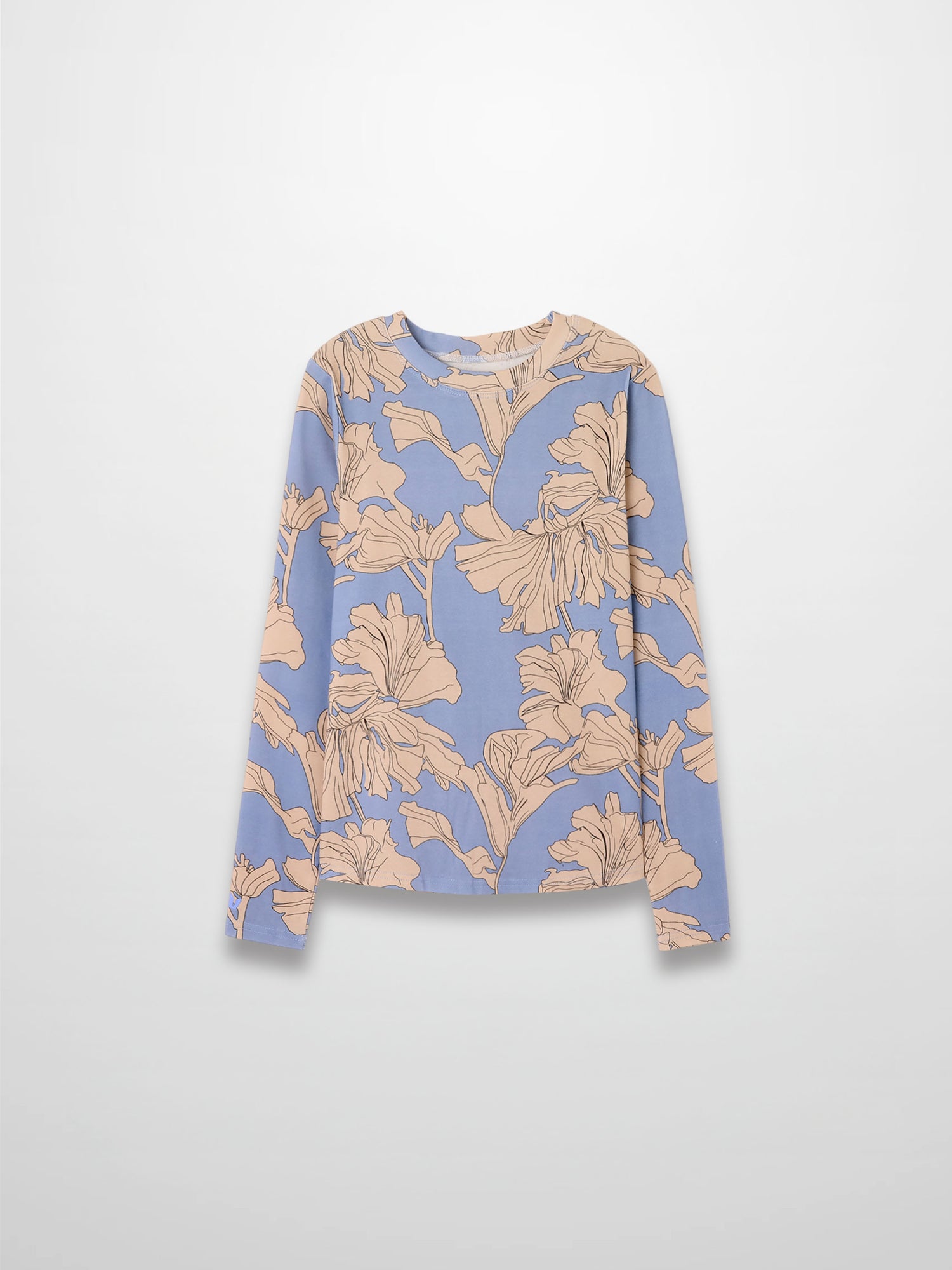 Basic Printed T-shirt-Oversized Floral