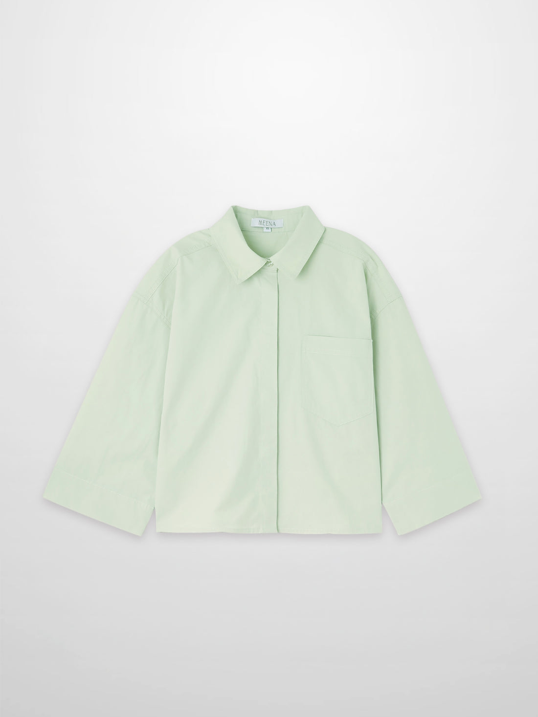 Cotton Crop Blouse-Mint
