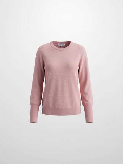 High Cuff Crew Sweater-Mauve