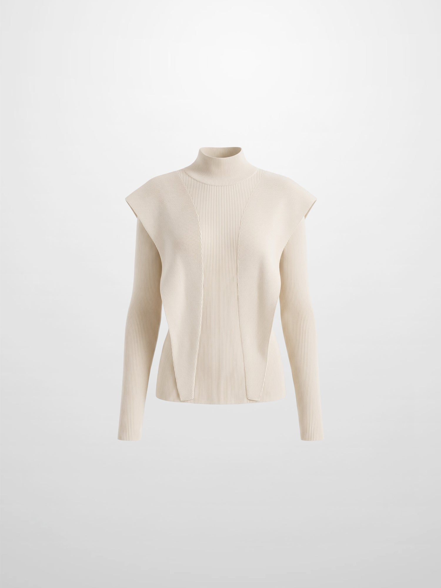 Side Ruffle Sweater - Ivory