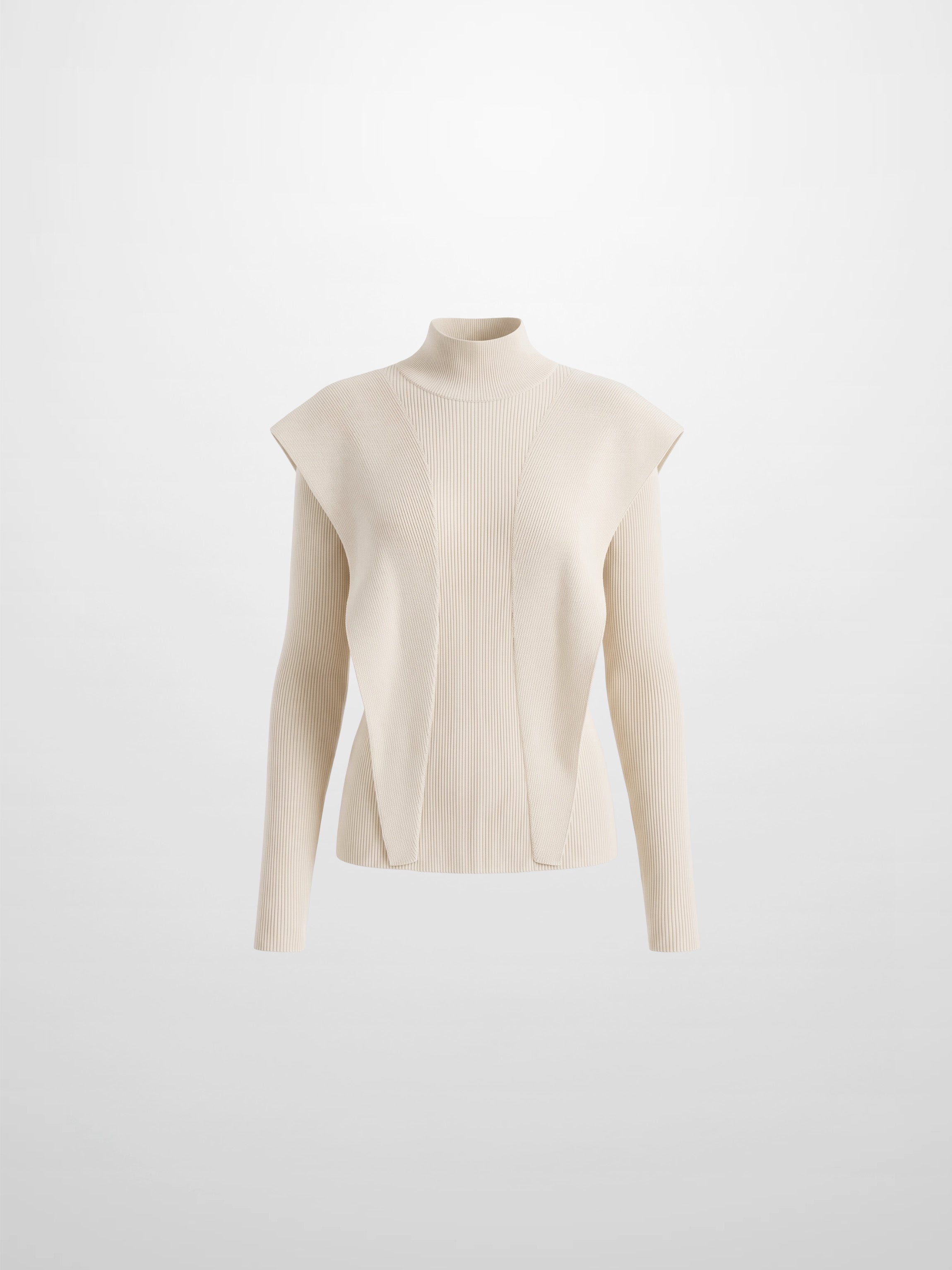 Side Ruffle Sweater - Ivory
