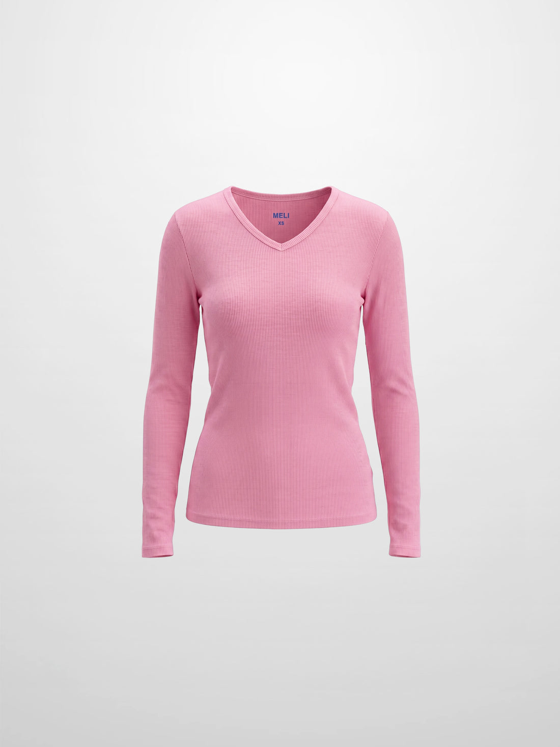 Soft Ribbed High V Tee-Happy Pink