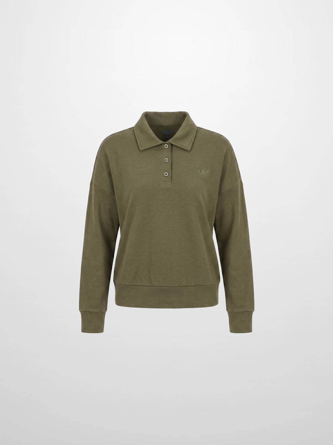 Collared Bomber Tee-Olive