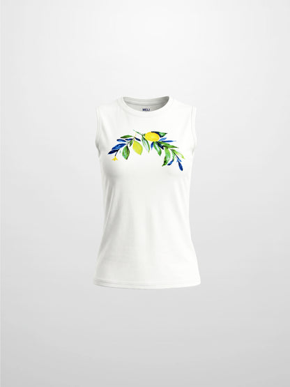 Sleeveless Tee-Lemon