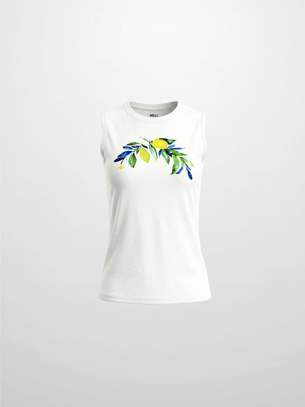 Sleeveless Tee-Lemon