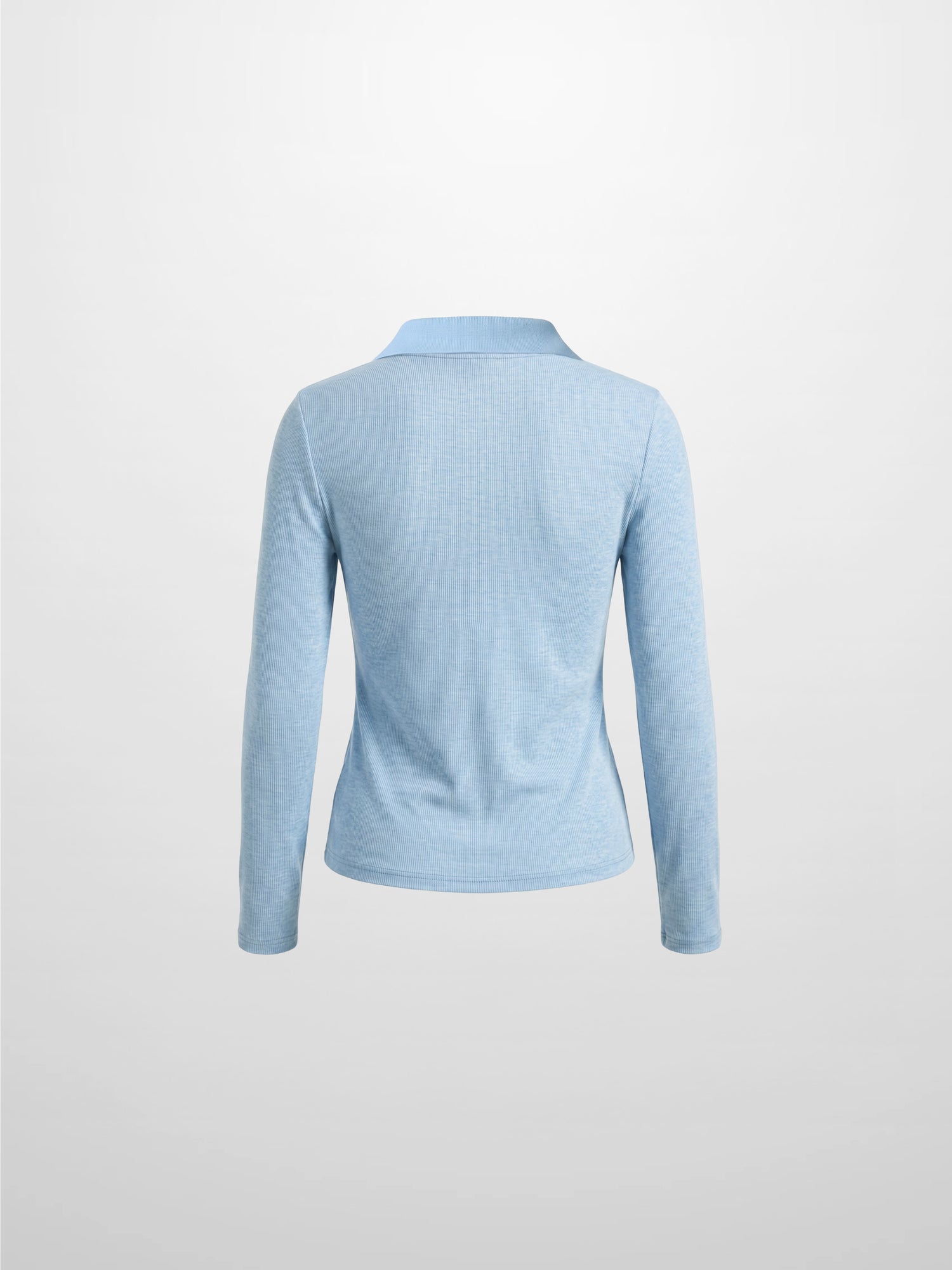Heathered Collared Tee-Blue